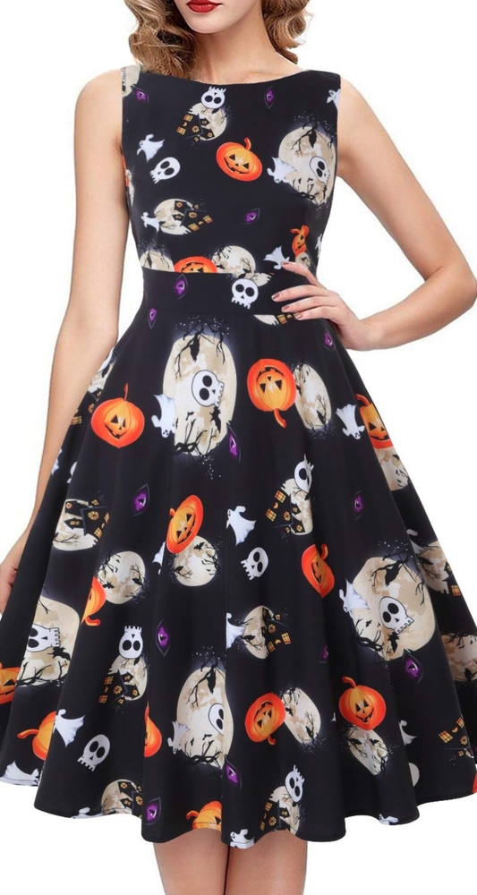 Halloween Vintage Tea Dress lg